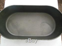 Vintage New NOS Unused Lodge 3060 USA Oval Deep Fish Fryer Cast Iron Pan