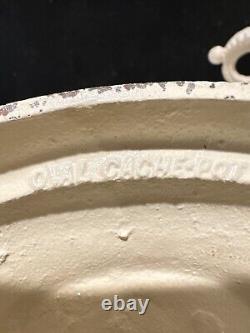 Vintage Oval Cast Iron Cache Pot With Cover