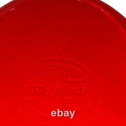 Vintage Red & Cream Griswold Cast Iron #87 Oval Casserole Dish