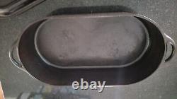 Vintage Sportsman Cast Iron DEEP FISH FRYER 3060 WithCover/ Griddle LID USA Camp