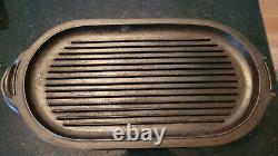 Vintage Sportsman Cast Iron DEEP FISH FRYER 3060 WithCover/ Griddle LID USA Camp