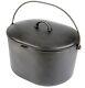 Vintage Unmarked 1300/1301 Extra Deep Cast Iron Oval Roast Ex Restored Condition