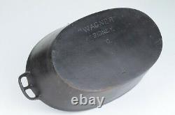 Vintage Wager Sidney O No 4 Cast Iron Oval Roaster Excellent Cond circa 1920