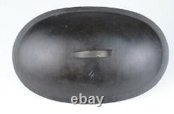 Vintage Wager Sidney O No 4 Cast Iron Oval Roaster Excellent Cond circa 1920