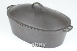 Vintage Wager Sidney O No 5 Cast Iron Oval Roaster Excellent Cond circa 1920
