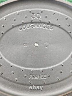 Vtg Cousances #30 6.5 qt Le creuset Cast Iron Dutch Oven France Oval 6.3 L