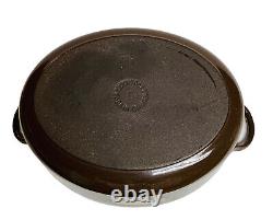 Vtg Le Creuset Large Cast Iron Dutch Oven Brown Oval Size E Made in France NEW