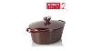 Wolfgang Puck 4 5qt Cast Iron Oval Covered Dutch Oven